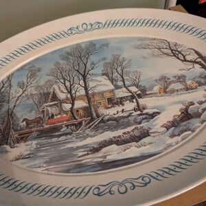 21" BrookPark Melamine Platter Vintage Large!